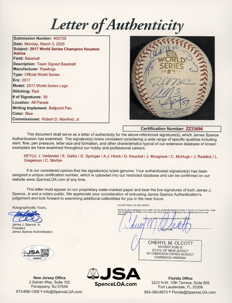 Certificate of Authenticity with Explanation (Regular Item